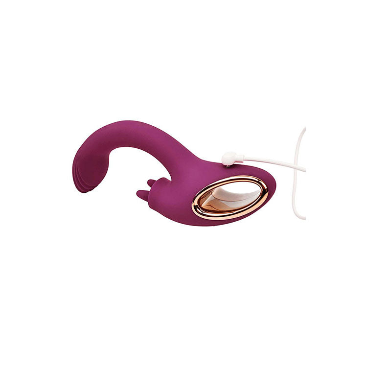 Adam & Eve ROSE GOLD CLIT TICKLER -  22 cm USB Rechargeable Rabbit Vibrator