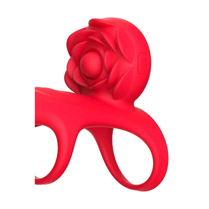 Adam & Eve VIBRATING ROSE COUPLES CAGE -  USB Rechargeable Vibrating Penis Cage with Wireless Remote