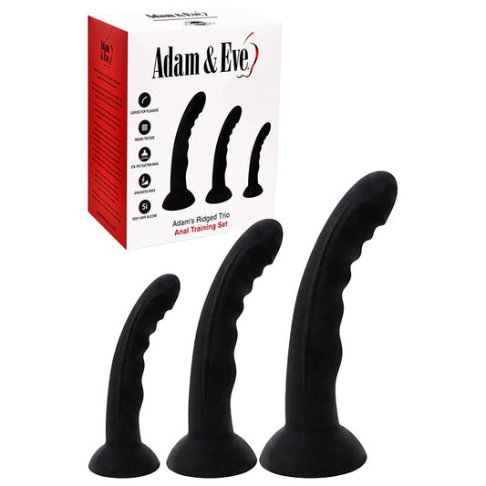 Adam & Eve ADAMS RIDGED TRIO -  Anal Training Kit - Set of 3 Sizes