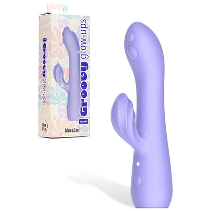 Adam & Eve GROOVY GLOW-UPS Wavie -  16.5 cm USB Rechargeable Rabbit Vibrator