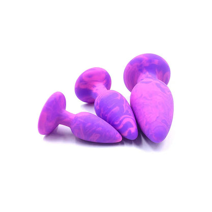 Adam & Eve COLOUR SWIRL Anal Plug Set - /Pink Butt Plugs - Set of 3 Sizes