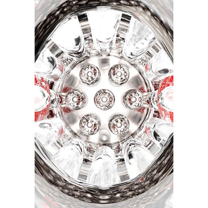 Adam & Eve PLEASURE PRO 3000 - /Red USB Rechargeable Thrusting & Rotating Auto Stroker