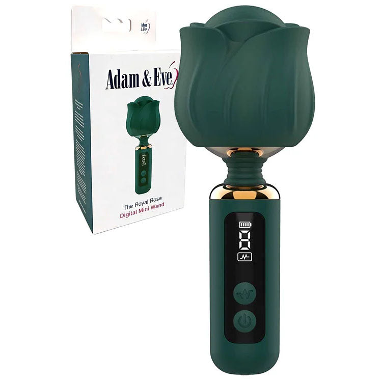 Adam & Eve THE ROYAL ROSE Mini Wand -  -  USB Rechargeable Mini Massager Wand