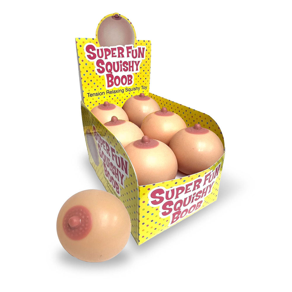 Super Fun Squishy Boobs - Counter Display - Boobie Stress Balls - Counter Display of 12