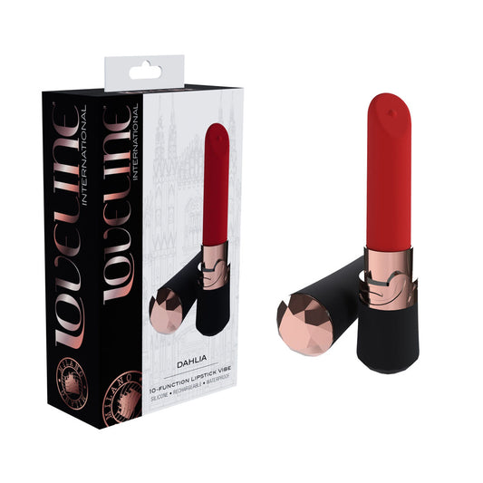 LOVELINE Dahlia -  - /Red 12.5 cm USB Rechargeable Lipstick Vibrator