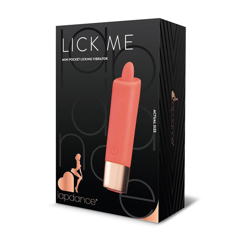 LAPDANCE Lick Me Mini Pocket Licking Vibrator -  9.7 cm USB Rechargeable Flicking Stimulator