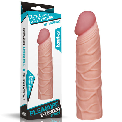 Pleasure X-Tender 1'' Sleeve -  2.5 cm (1'') Penis Extension Sleeve