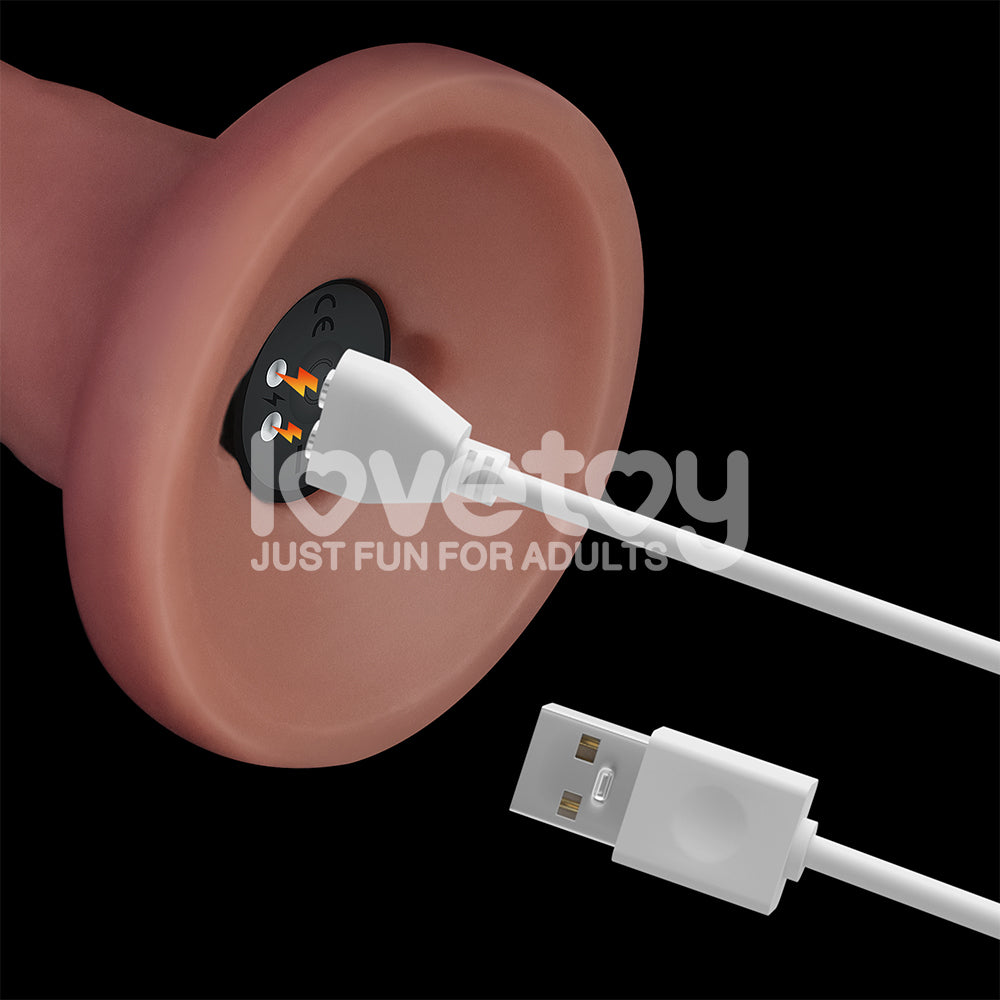 Dual Density Power Cock - 8 Inch  -  20 cm USB Rechargeable Vibrating Dong