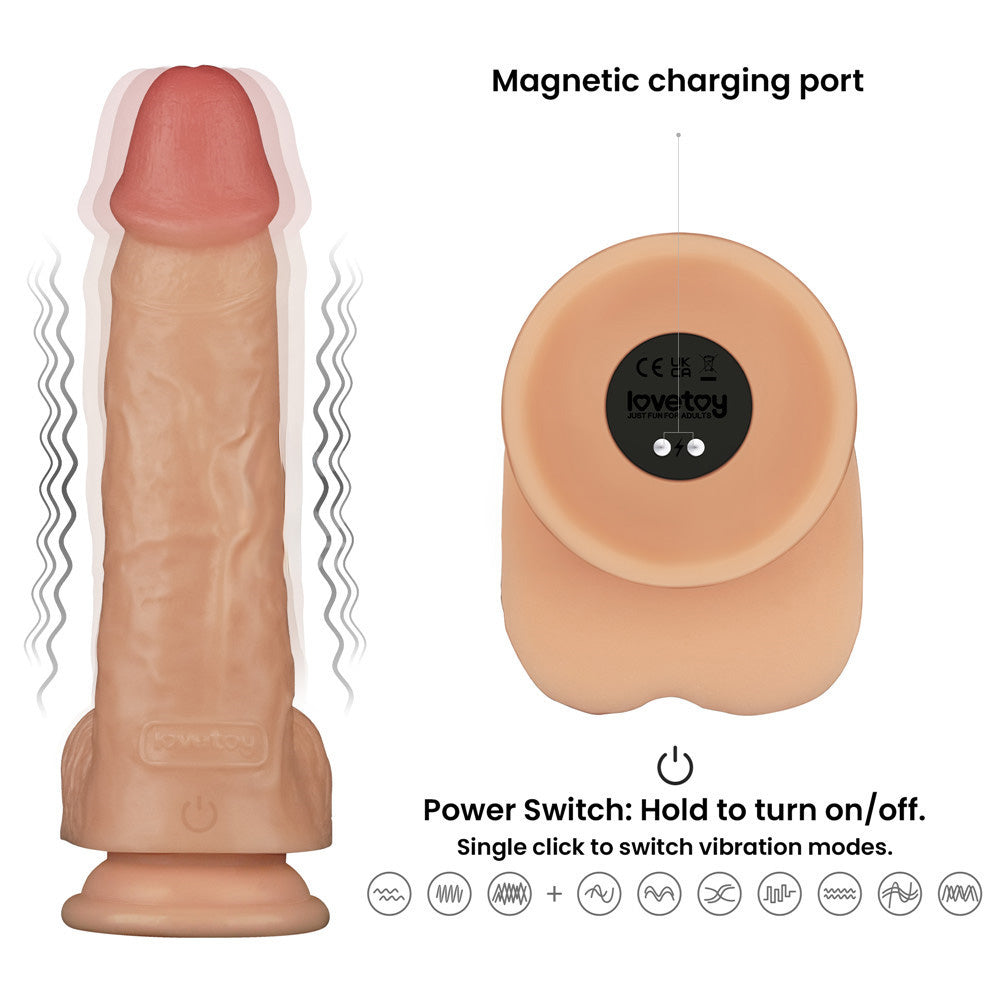 9 Inch Power Basics -  23 cm USB Rechargeable Vibrating Dong