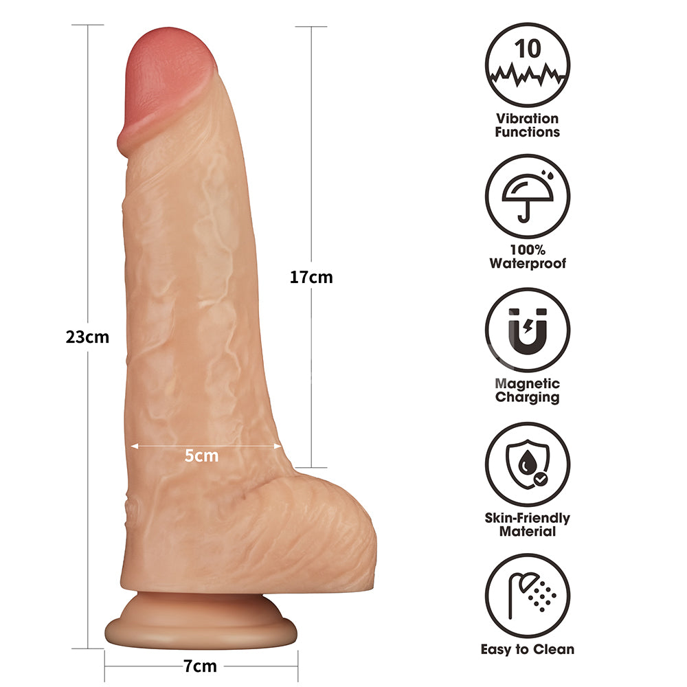 9 Inch Power Basics -  23 cm USB Rechargeable Vibrating Dong