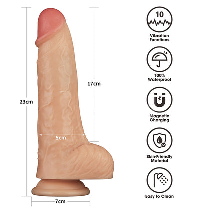 9 Inch Power Basics -  23 cm USB Rechargeable Vibrating Dong