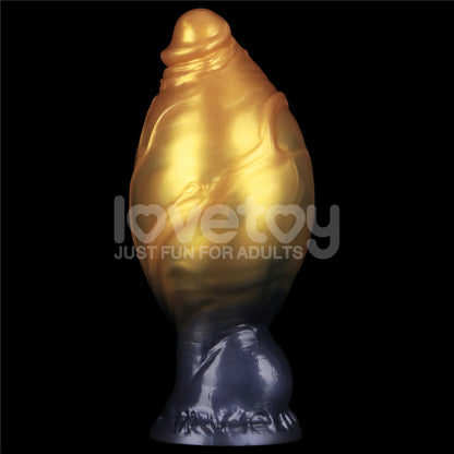 Aerosx 7.5 Inch Dual Density Inflatable Dildo - Gold/Blue 24 cm Inflatable Fantasy Dildo