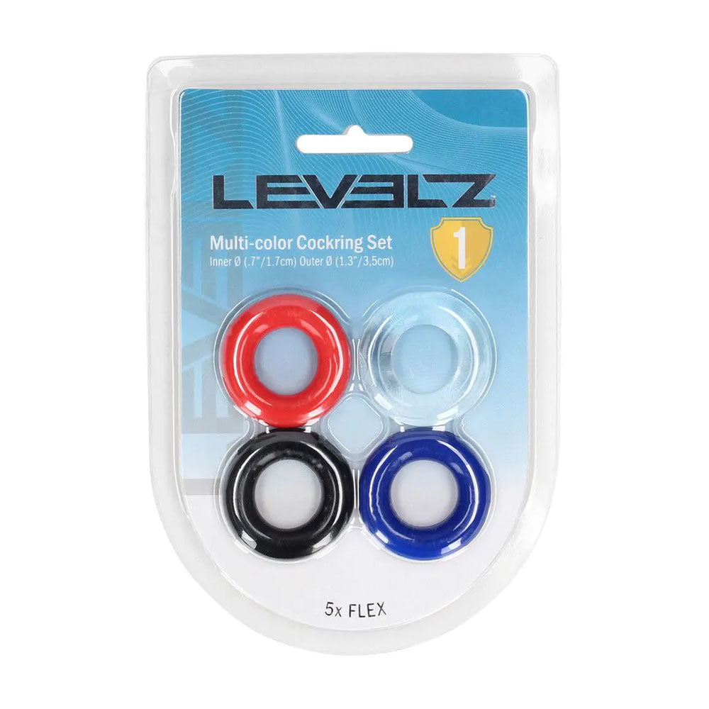 LEVELZ Multicolour Cock Ring Set - 4 Pack -  Cock Rings - 4 Pack