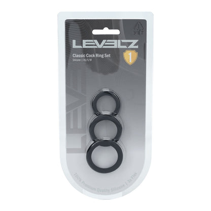 LEVELZ Classic Silicone Cock Ring Set - XS/S/M -  Cock Rings - Set of 3 Sizes