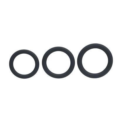 LEVELZ Classic Silicone Cock Ring Set - L/XL/XXL -  Cock Rings - Set of 3 Sizes