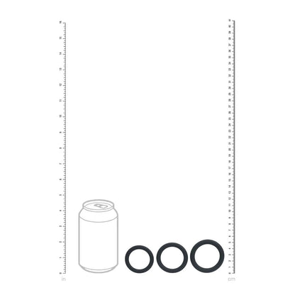 LEVELZ Classic Silicone Cock Ring Set - L/XL/XXL -  Cock Rings - Set of 3 Sizes