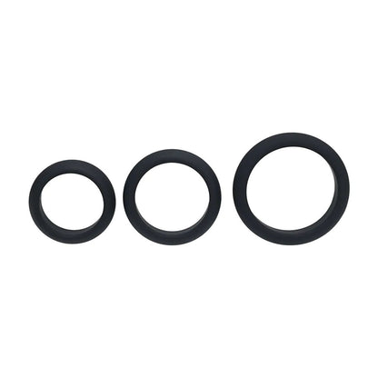 LEVELZ Wide O Silicone Cock Ring Set of 3 - S/M/L -  Cock Rings - Set of 3 Sizes