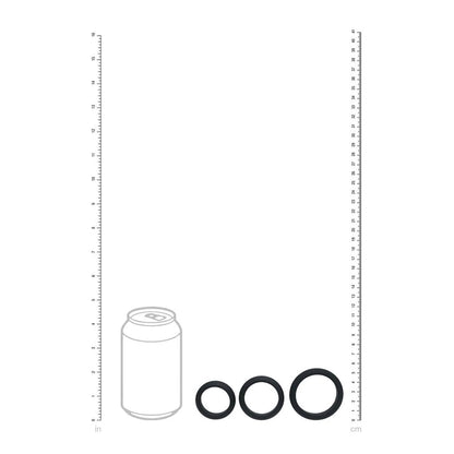 LEVELZ Wide O Silicone Cock Ring Set of 3 - S/M/L -  Cock Rings - Set of 3 Sizes