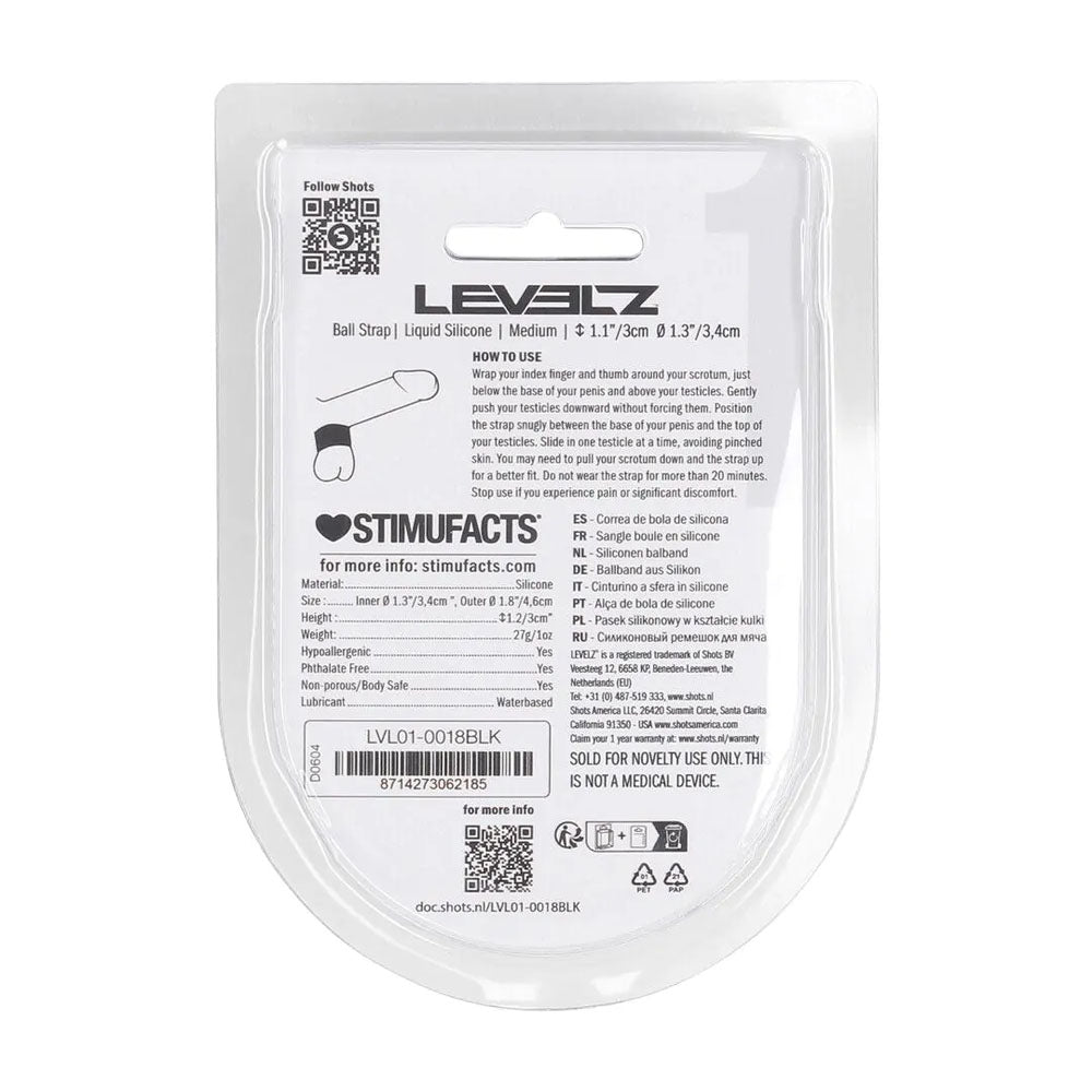 LEVELZ Liquid Silicone Ball Strap - M -  -  Ball Strap