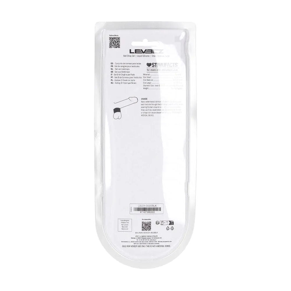 LEVELZ Liquid Silicone Ball Strap Set of 3 -  -  Ball Stretchers - Set of 3 Sizes