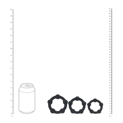 LEVELZ Beaded Silicone Cock Ring Set of 3 -  -  Cock Rings - Set of 3 Sizes
