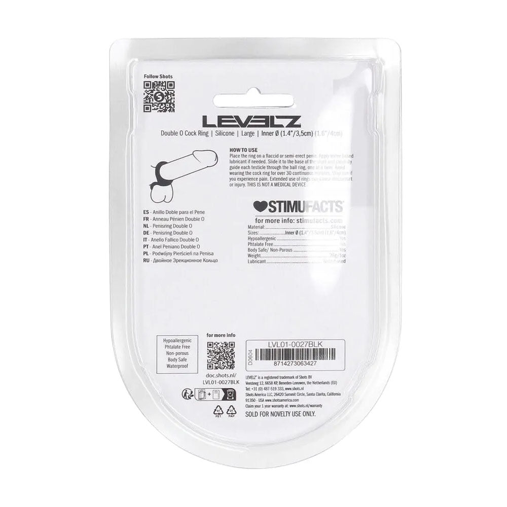 LEVELZ Double O Silicone Cock Ring - L -  -  Cock & Balls Rings