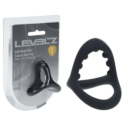 LEVELZ Soft Bead Grip Silicone Cock Ring -  -  Cock & Balls Rings