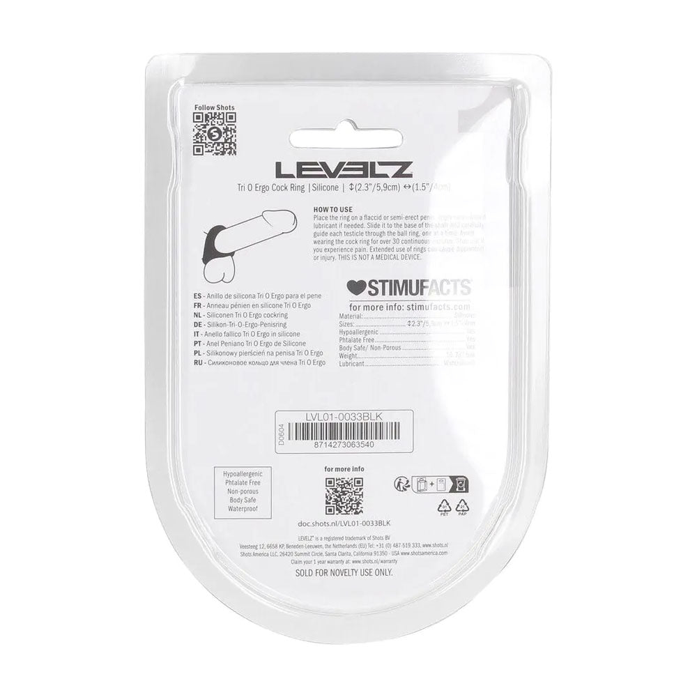 LEVELZ Tri O Ergo Silicone Cock Ring -  -  Cock & Balls Rings