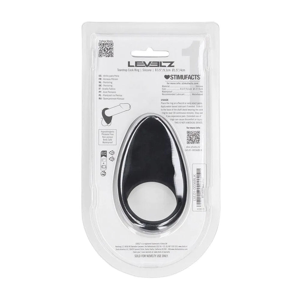 LEVELZ Teardrop Silicone Cock Ring -  -  Cock Ring