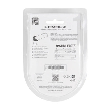 LEVELZ Silicone Cock & Ball Harness -  -  Cock & Ball Ring