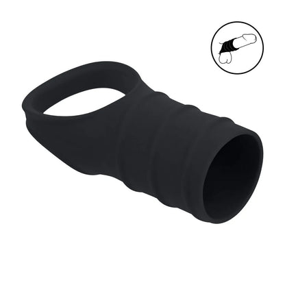 LEVELZ Silicone Cock Ring & Ribbed Sleeve -  Cock Ring with Sleeve