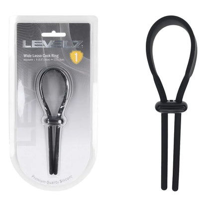 LEVELZ Wide Adjustable Silicone Lasso Cock Ring -  Adjustable Cock Ring