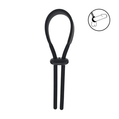 LEVELZ Wide Adjustable Silicone Lasso Cock Ring -  Adjustable Cock Ring