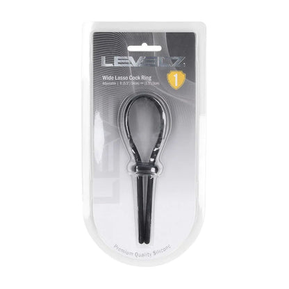 LEVELZ Wide Adjustable Silicone Lasso Cock Ring -  Adjustable Cock Ring
