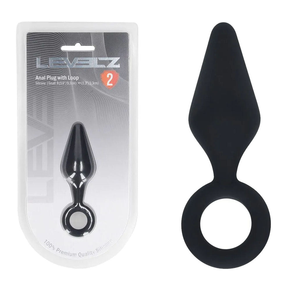 LEVELZ Silicone Anal Plug with Loop - Small -  -  Small Butt Plug
