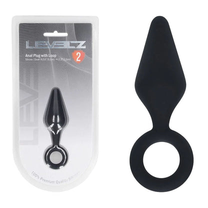 LEVELZ Silicone Anal Plug with Loop - Small -  -  Small Butt Plug