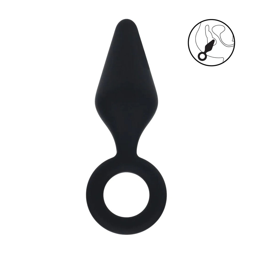 LEVELZ Silicone Anal Plug with Loop - Medium -  -  Medium Butt Plug