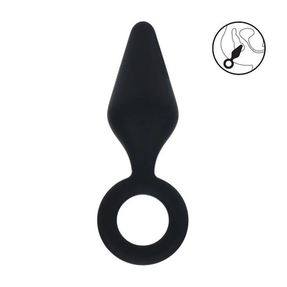LEVELZ Silicone Anal Plug with Loop - Medium -  -  Medium Butt Plug