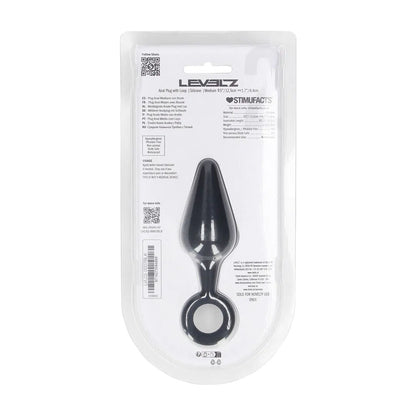 LEVELZ Silicone Anal Plug with Loop - Medium -  -  Medium Butt Plug