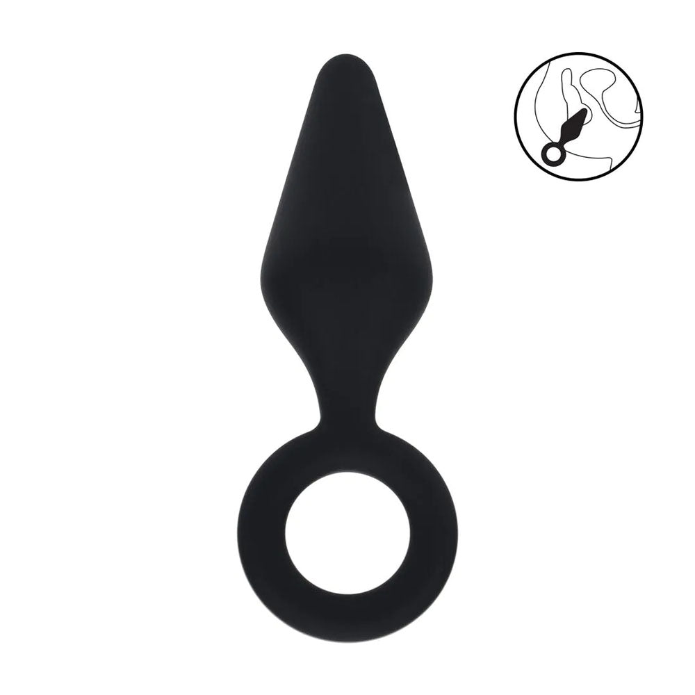 LEVELZ Silicone Anal Plug with Loop - Large -  Large Butt Plug