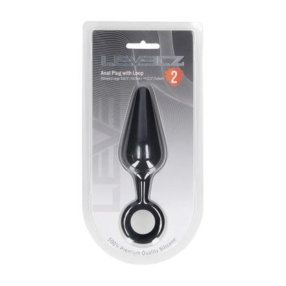 LEVELZ Silicone Anal Plug with Loop - Large -  Large Butt Plug