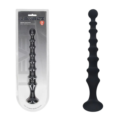 LEVELZ Ribbed Silicone Flared Anal Probe -  26.7 cm Anal Beads
