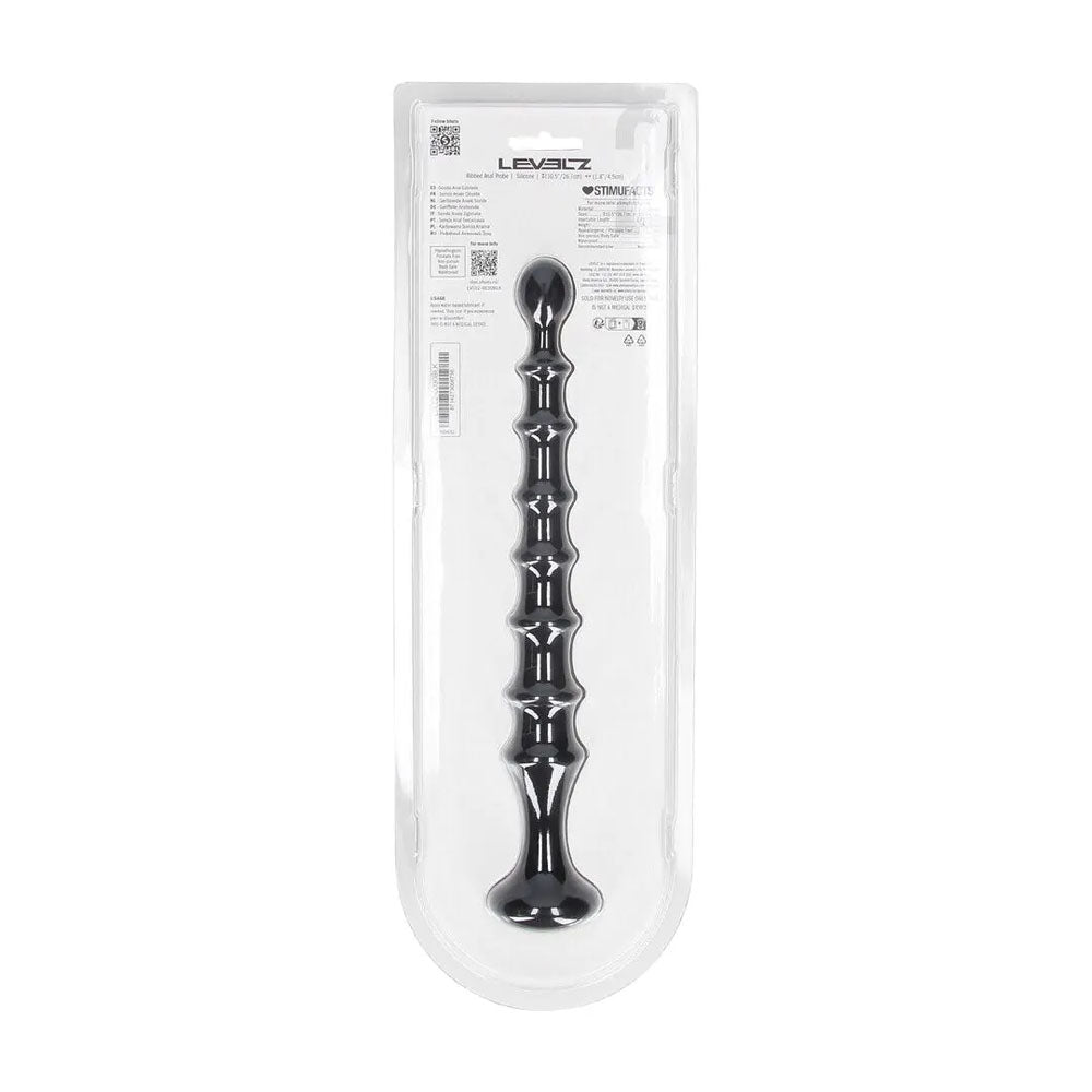 LEVELZ Ribbed Silicone Flared Anal Probe -  26.7 cm Anal Beads