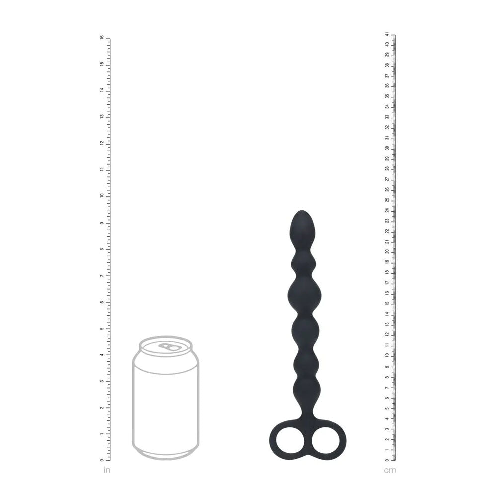 LEVELZ Beaded Silicone Anal Probe with Double Loop -  24.5 cm Anal Beads