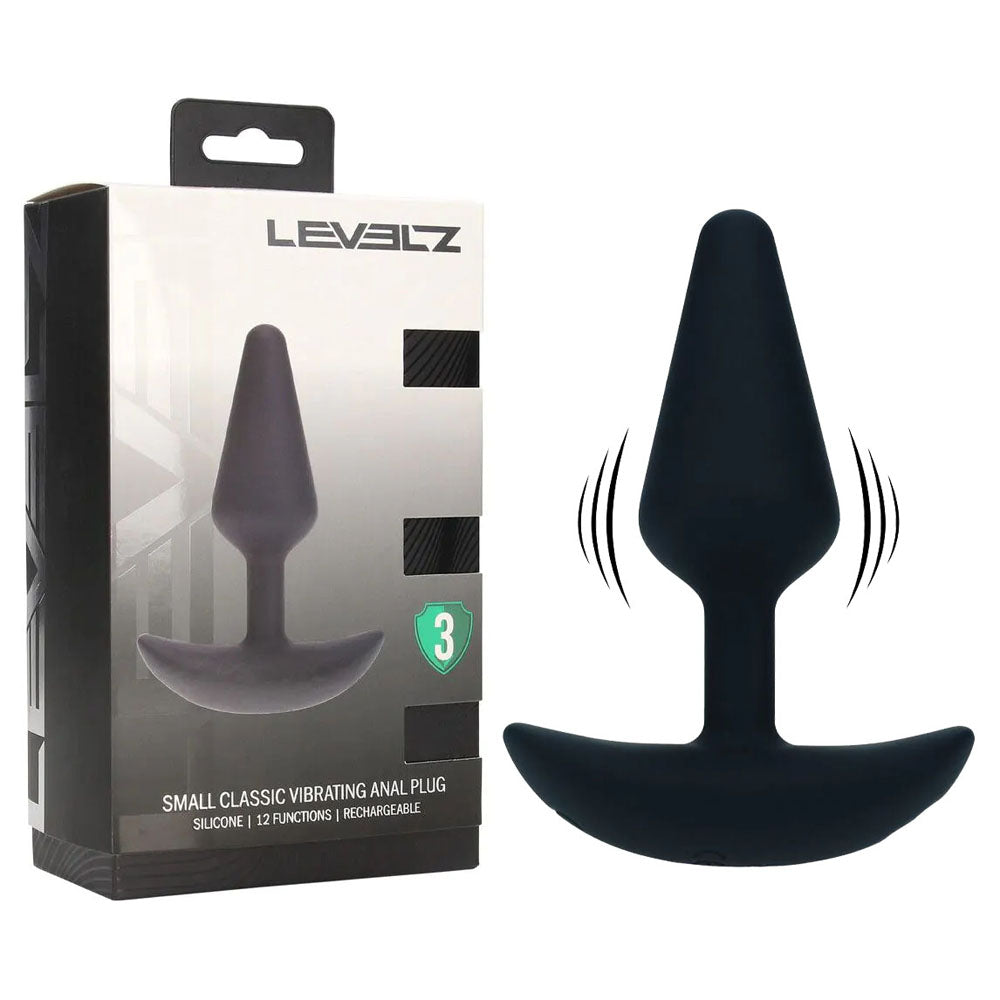 LEVELZ Classic Vibrating Silicone Anal Plug - Small -  Small USB Rechargeable Butt Plug