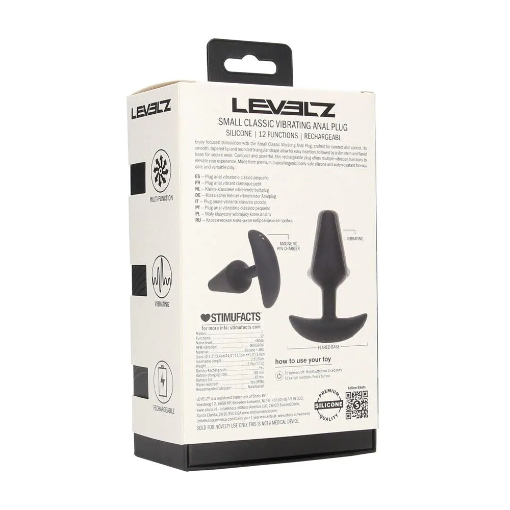 LEVELZ Classic Vibrating Silicone Anal Plug - Small -  Small USB Rechargeable Butt Plug
