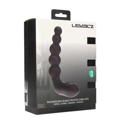 LEVELZ Rechargeable Beaded Prostate Massager -  USB Rechargeable Heating + Vibrating Prostate Massager
