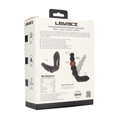 LEVELZ Rechargeable Beaded Prostate Massager -  USB Rechargeable Heating + Vibrating Prostate Massager
