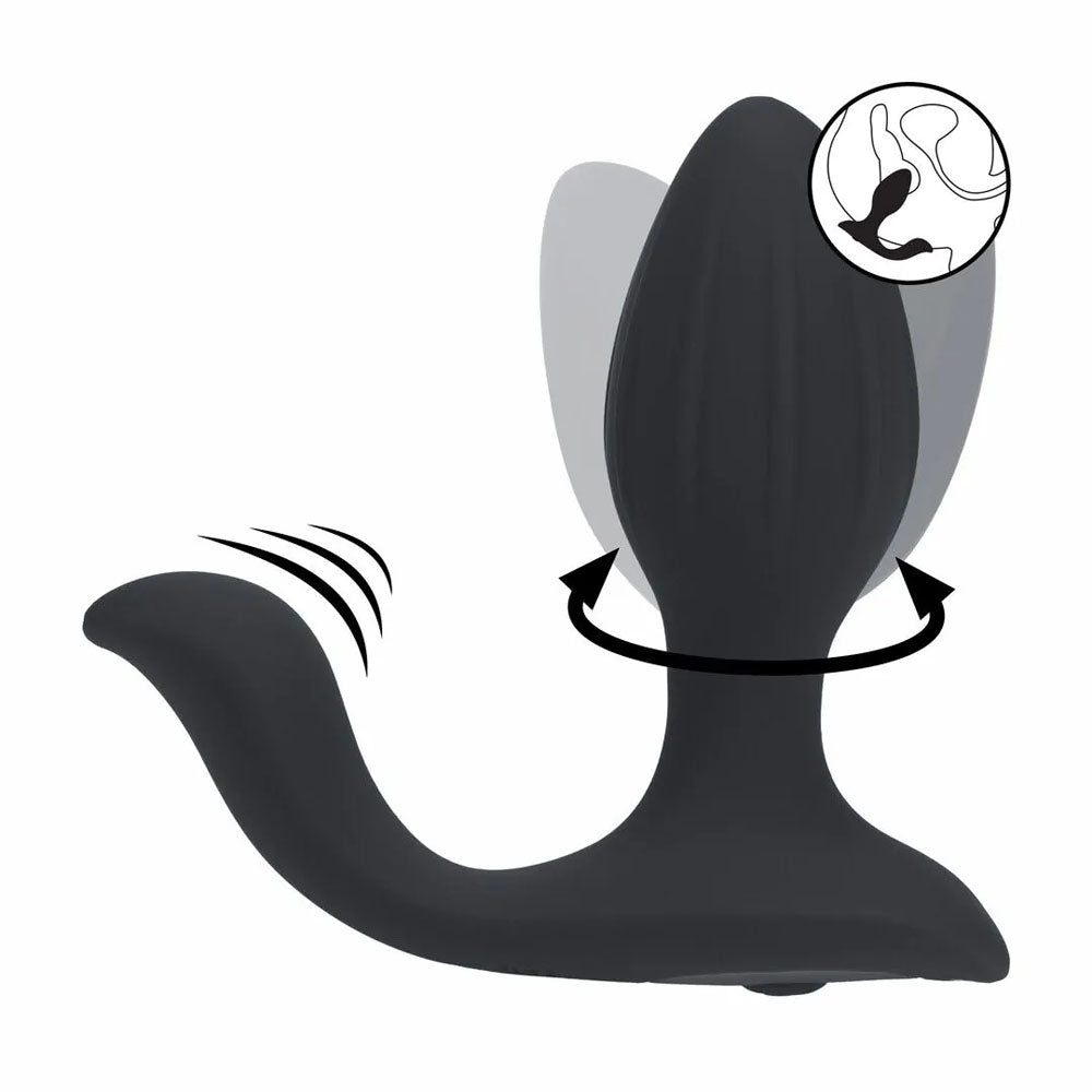 LEVELZ Vibrating & Rotating Anal Plug with Ball Stimulator -  10.7 cm USB Rechargeable Vibrating Butt Plug