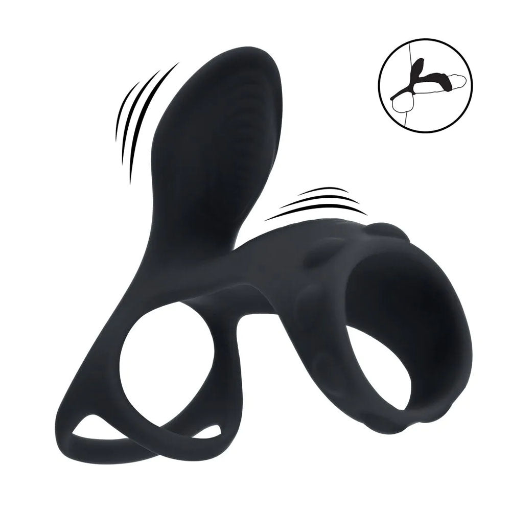 LEVELZ Vibrating Cock & Ball Ring with Shaft Loop -  USB Rechargeable Vibrating Cock & Ball Rings